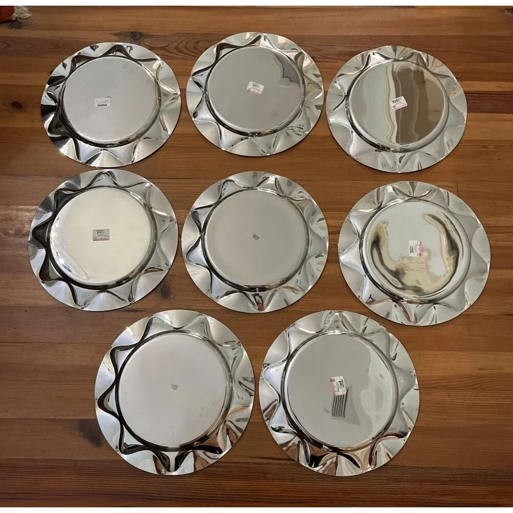 Dansk Origami Talc 13.5” Stainless Charger Plate Vintage Discontinued